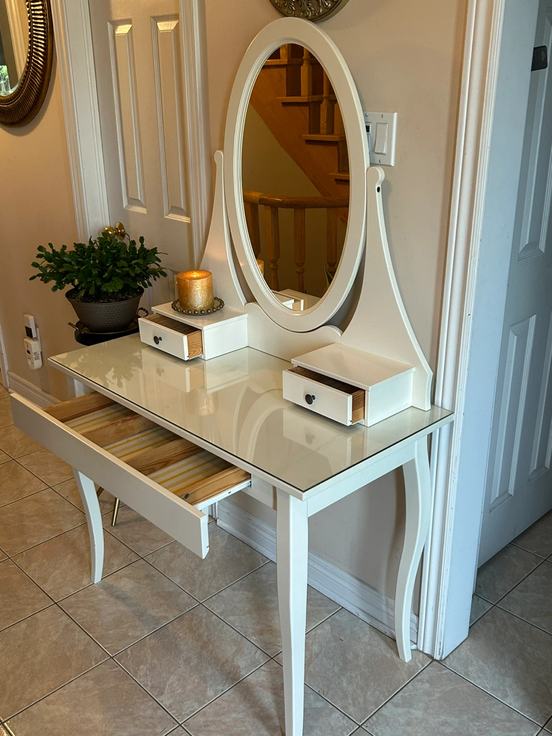 IKEA HEMNES Dressing Table with Mirror - White - photo 3