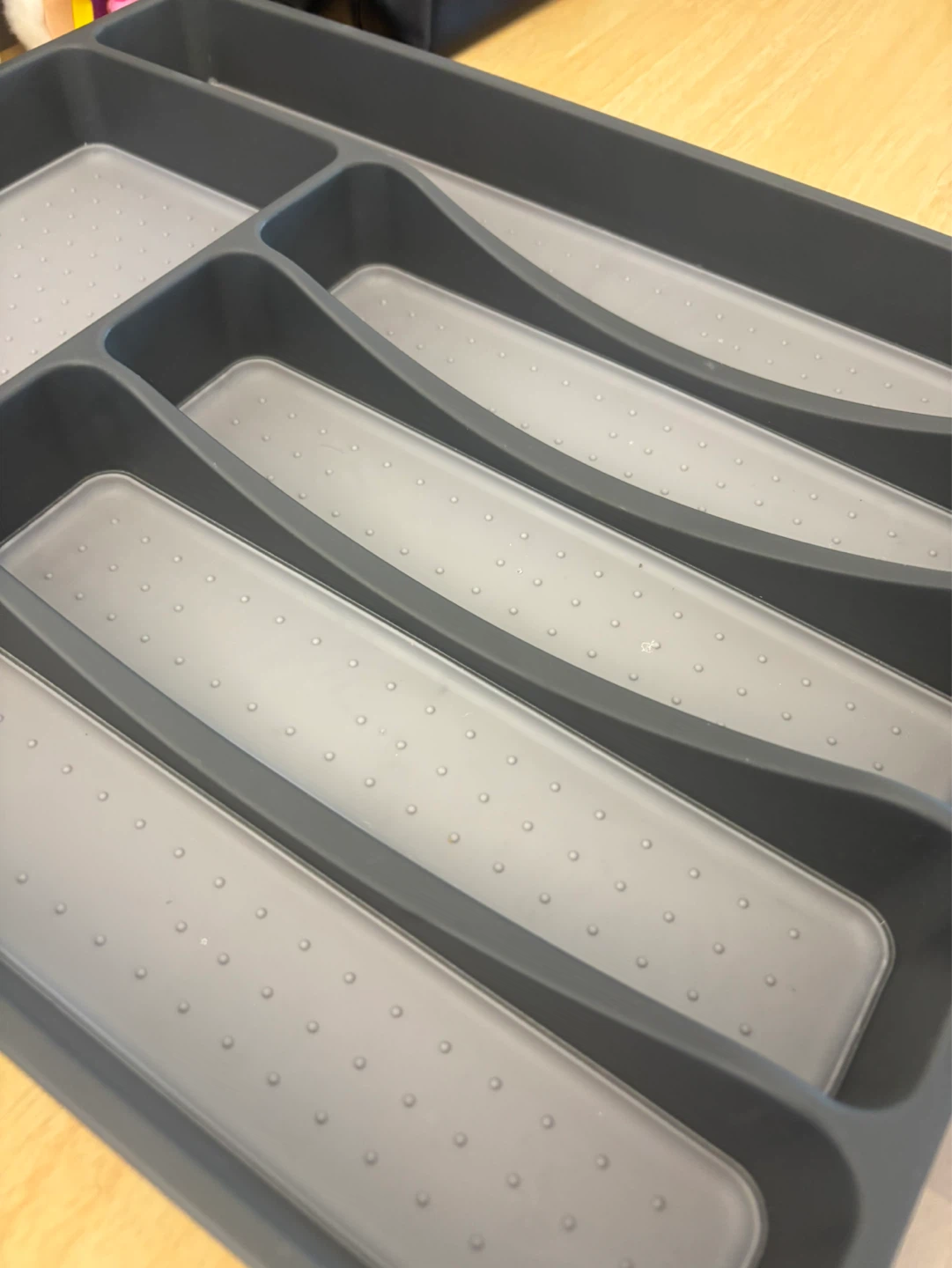 Grey Multi-Compartment Cutlery Drawer Organizer - photo 3