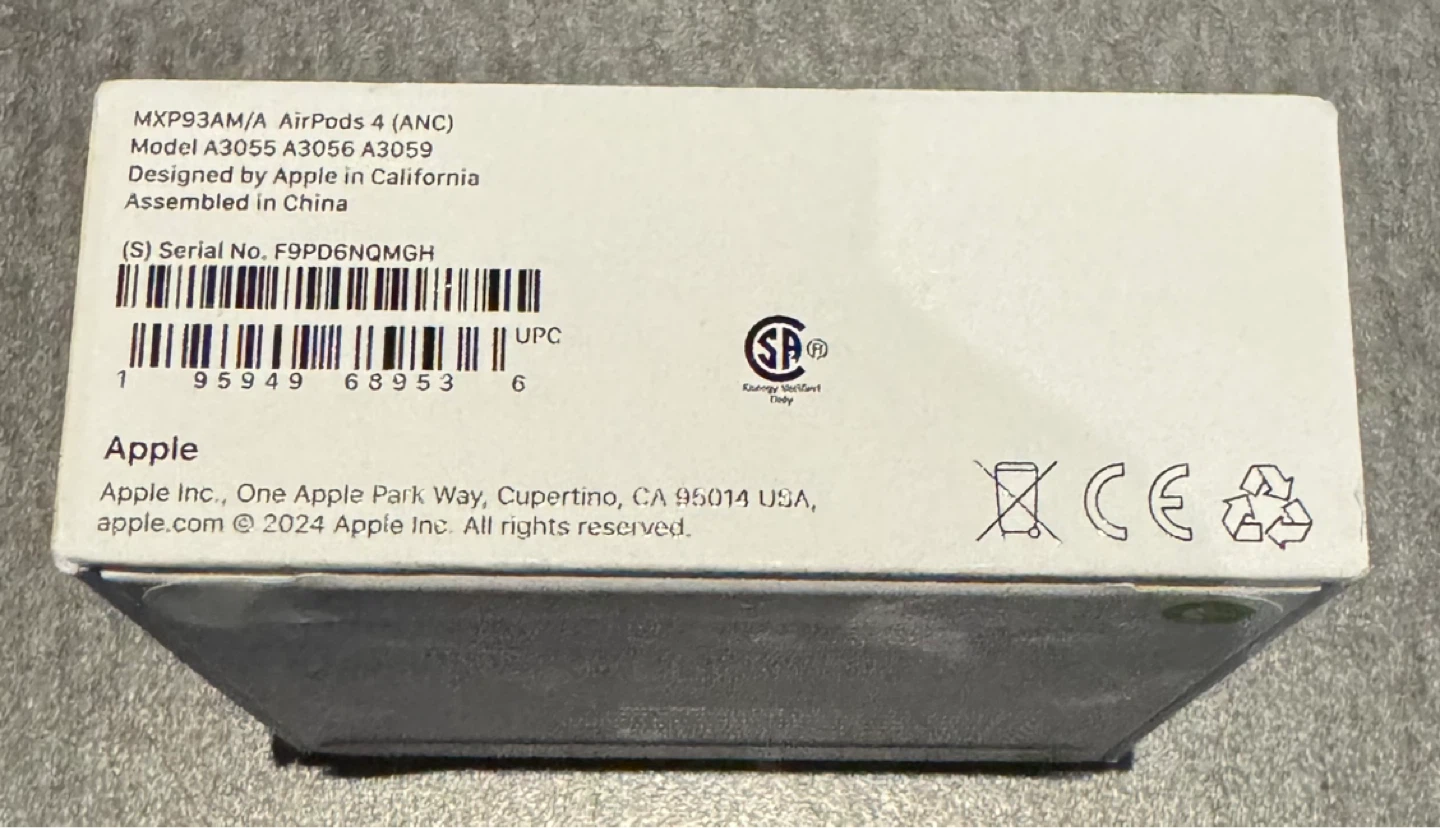 Apple AirPods 4 (ANC) Earbuds