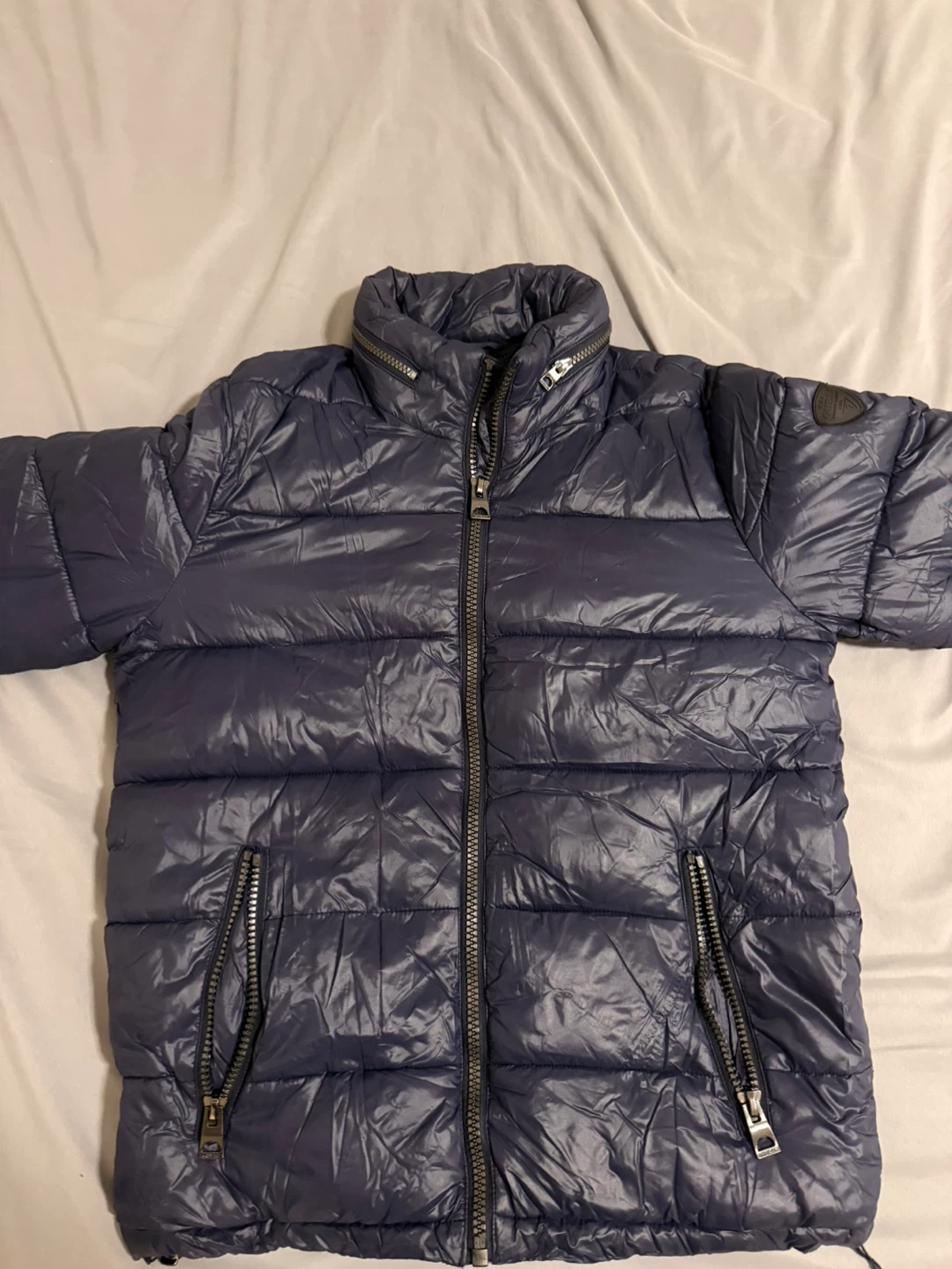 Guess Puffer Jacket - Blue - Size S