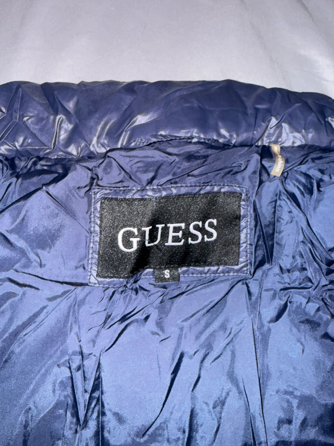 Guess Puffer Jacket - Blue - Size S - photo 2