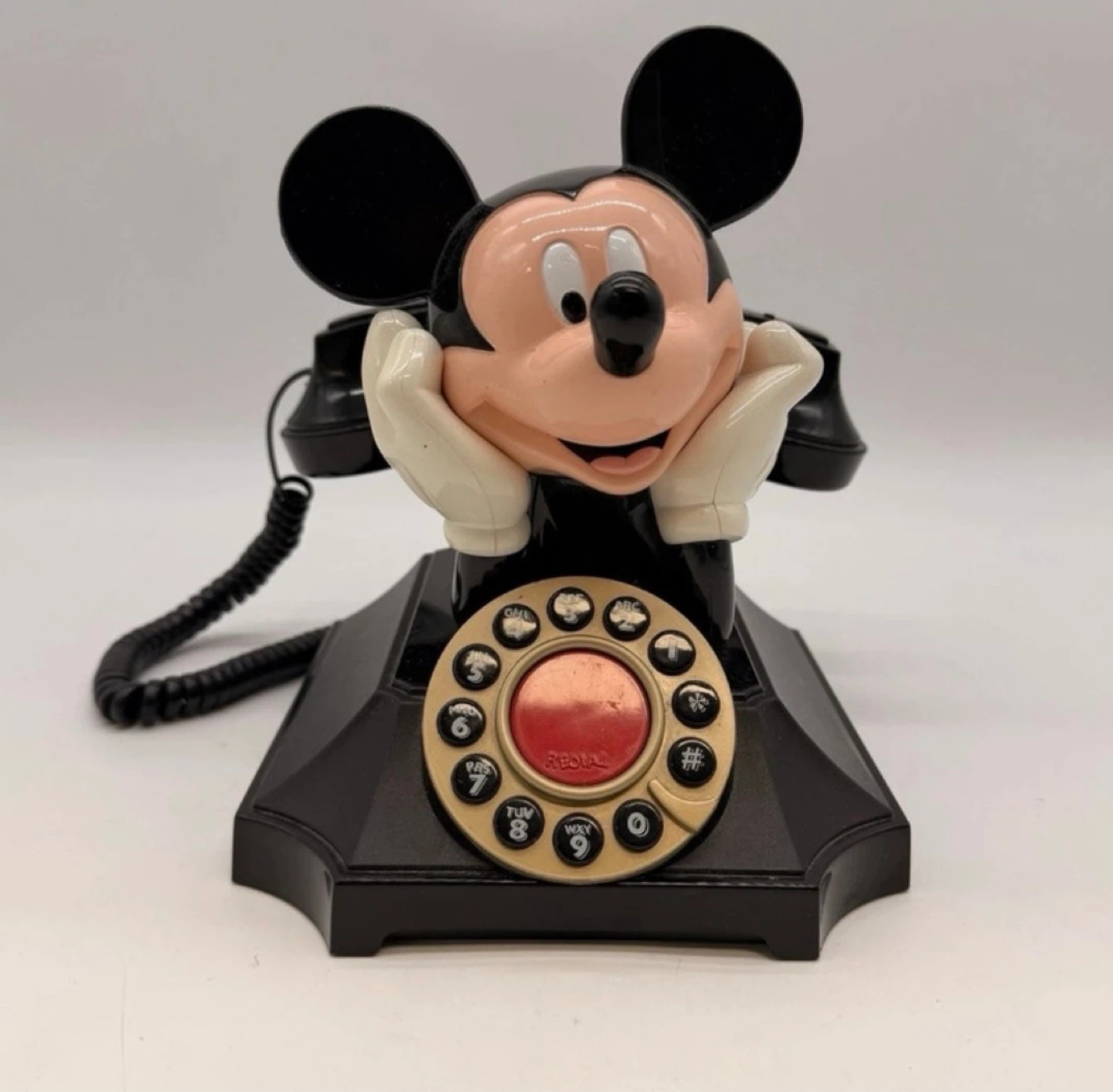 Vintage 1990’s Walt Disney Mickey Mouse Rotary Phone *Works - photo 2