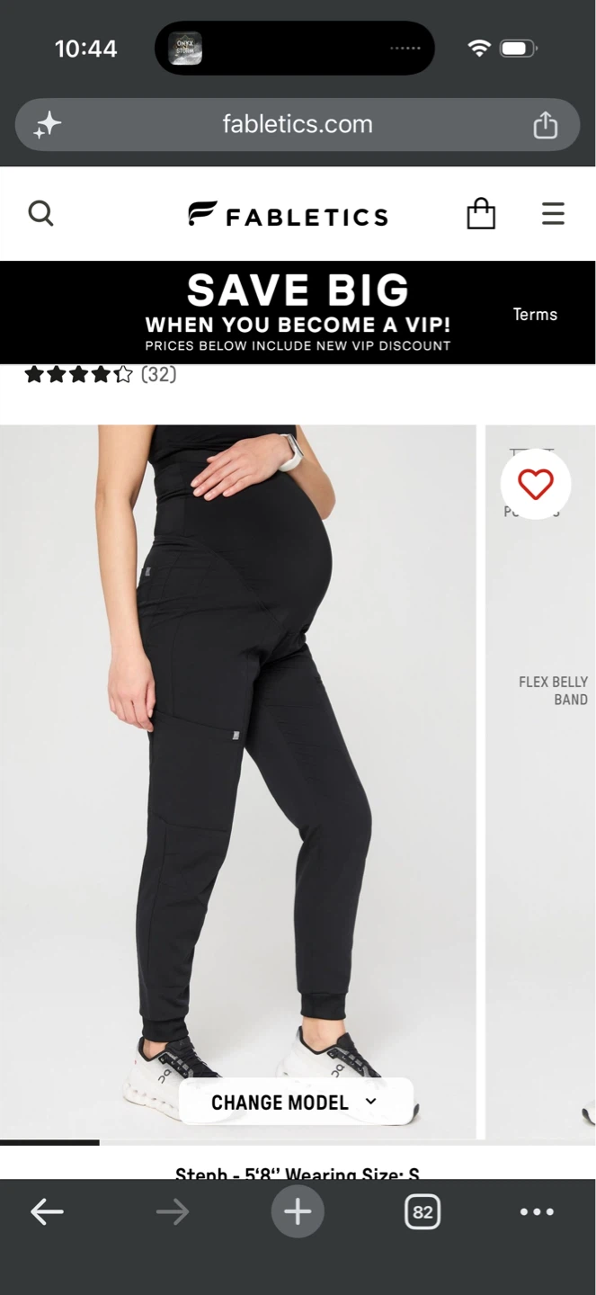 Fabletics On-Call Maternity Scrub Joggers 3X Short Onyx - photo 2