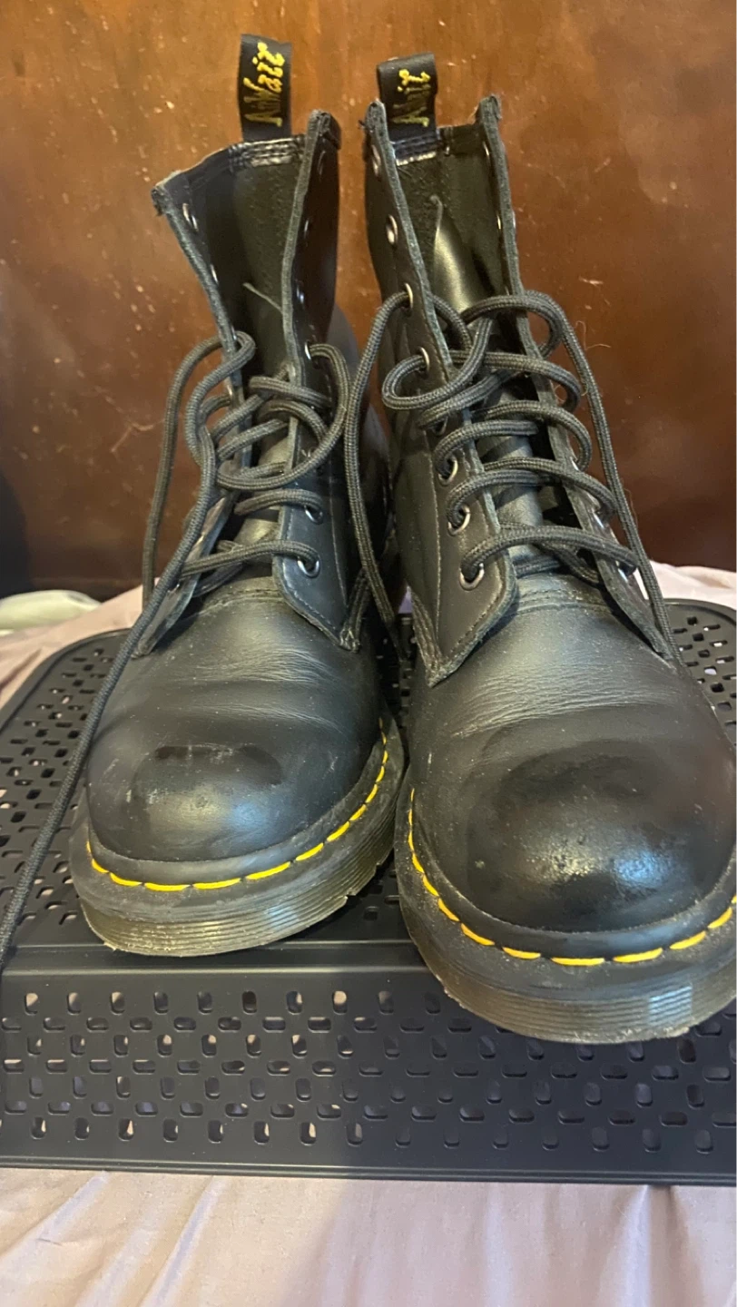 Dr. Martens Black Leather Lace-Up Boots - photo 3