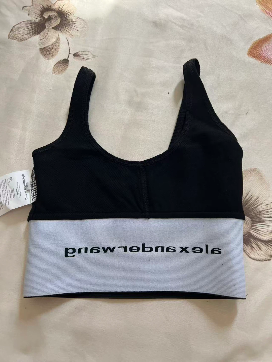Alexander Wang Black Ribbed Sports Bra Top - photo 2