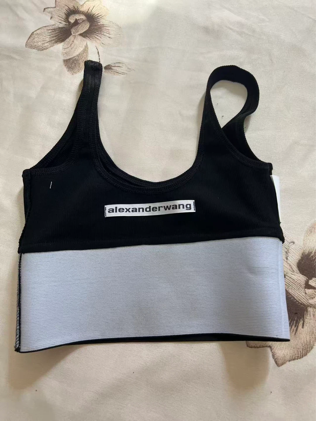 Alexander Wang Black Ribbed Sports Bra Top - photo 3