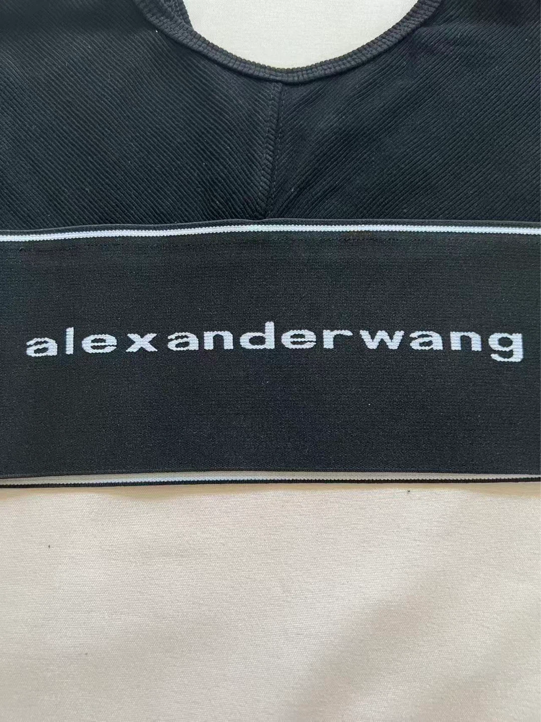 Alexander Wang Black Ribbed Sports Bra Top - photo 5