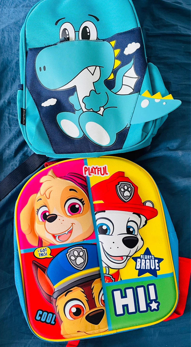 Kids Backpack Set - Dinosaur & Paw Patrol