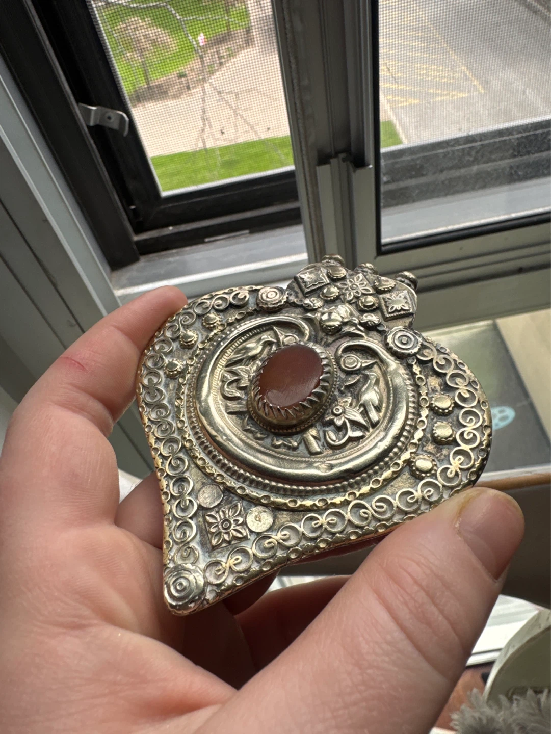 Silver antique heart pendant - photo 4