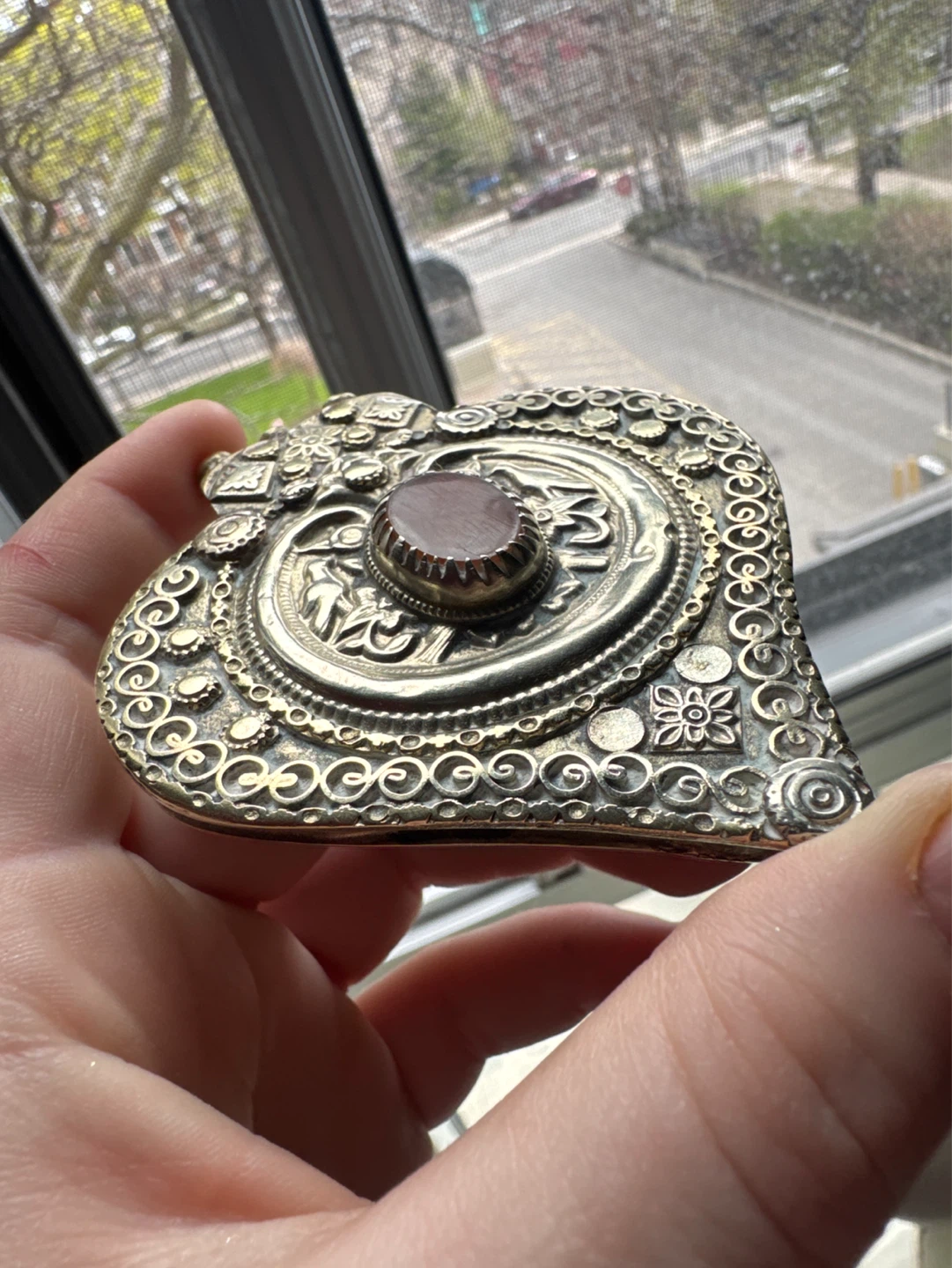 Silver antique heart pendant - photo 3