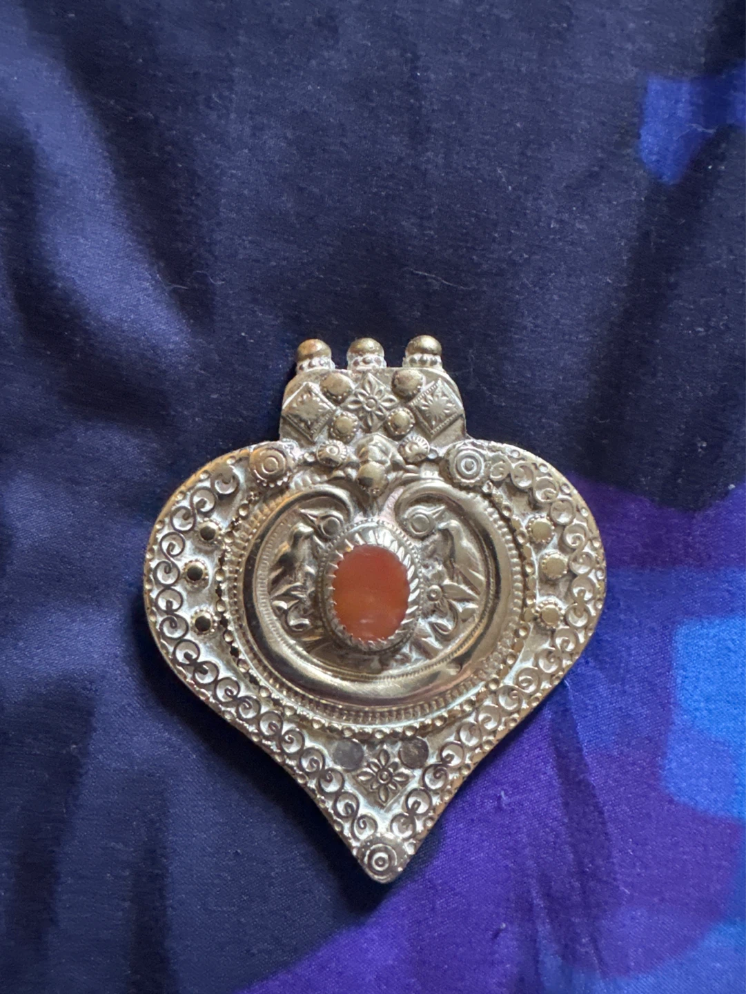 Silver antique heart pendant - photo 2