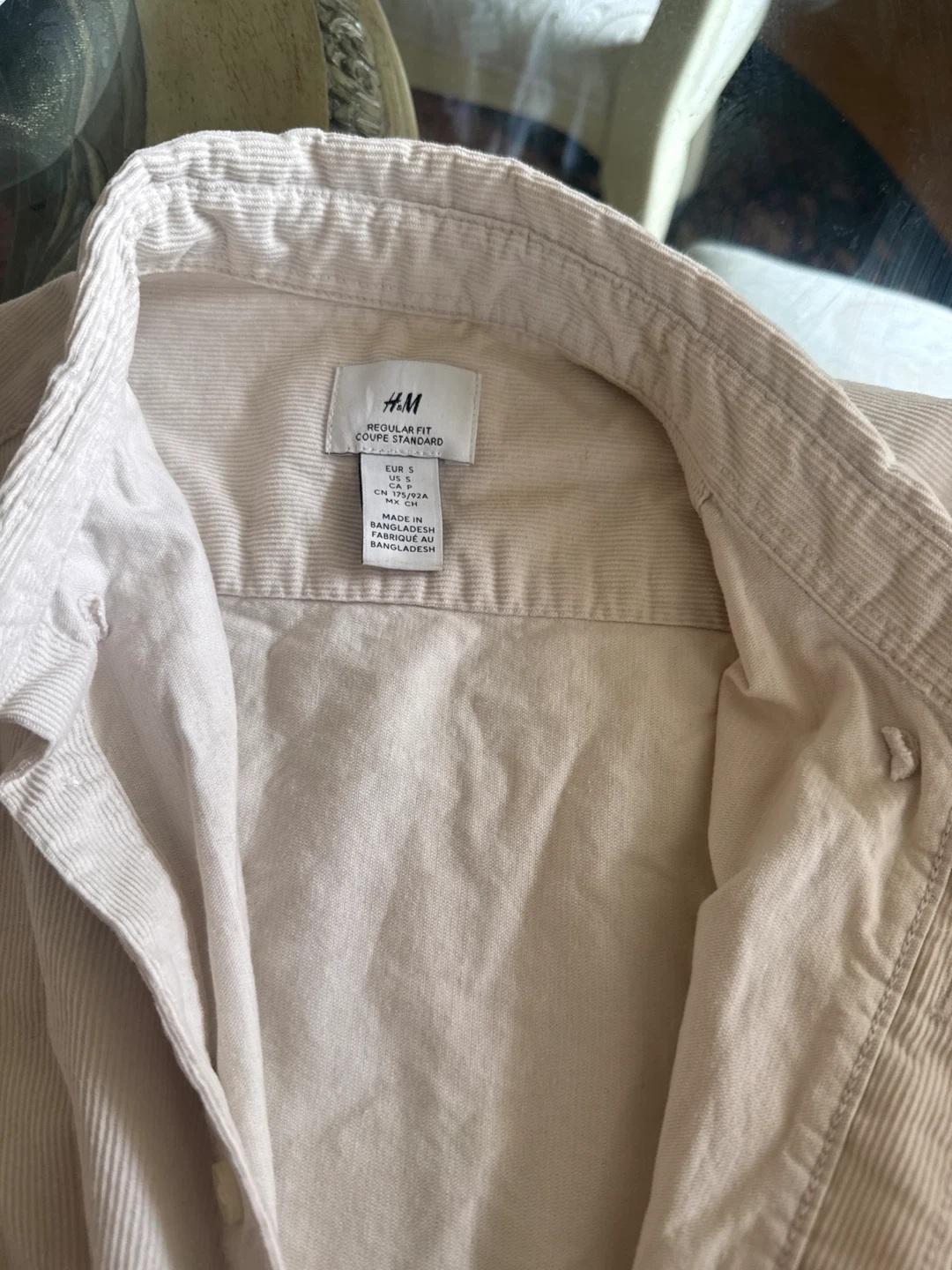 H&M Corduroy Regular Fit Button-Up Shirt - Size S - photo 2