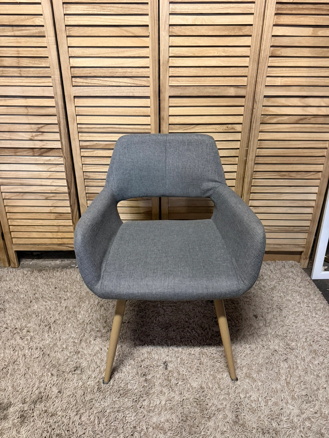 Gray Upholstered Accent Chair