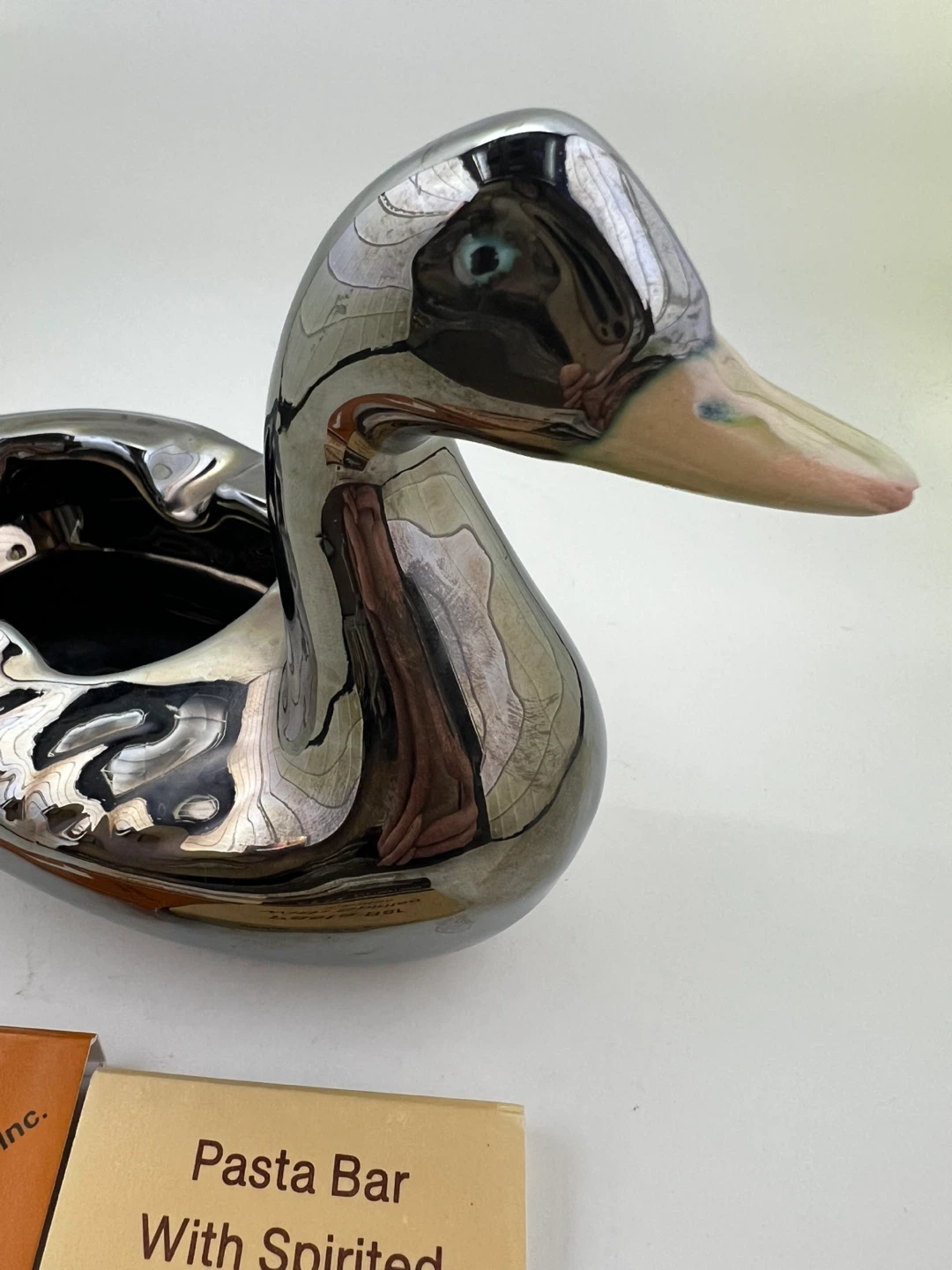 Vintage Iridescent Ceramic Duck Ashtray/Trinket - photo 3