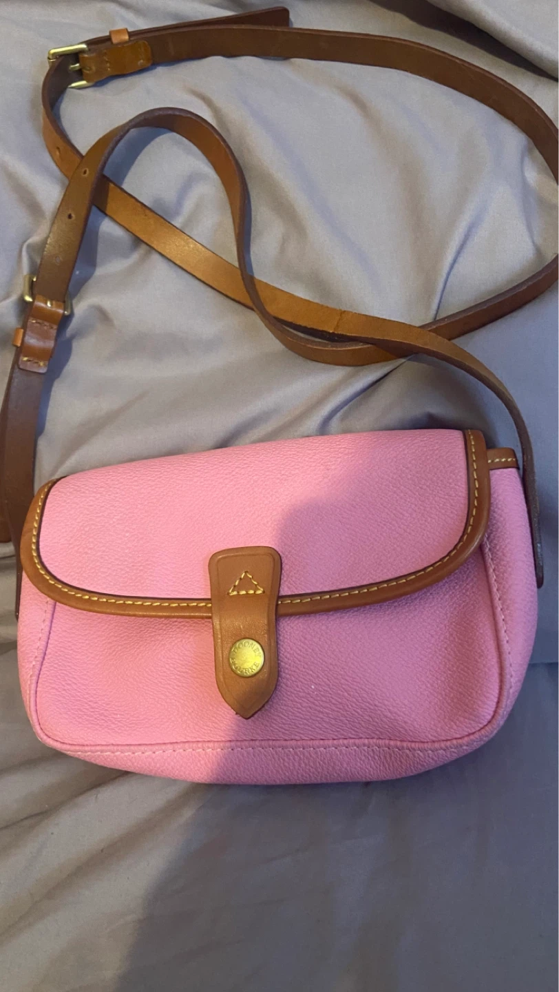 Dooney & Bourke Pink Small East/West Crossbody Flap Bag