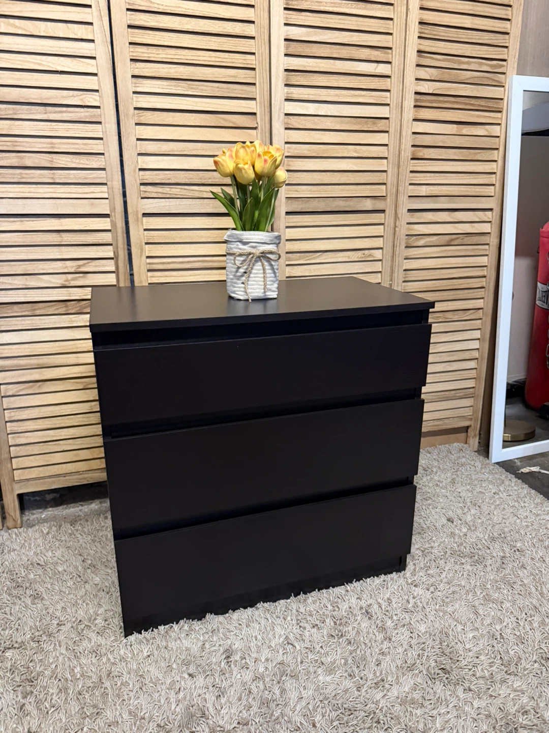 Black 3-Drawer Dresser - photo 2