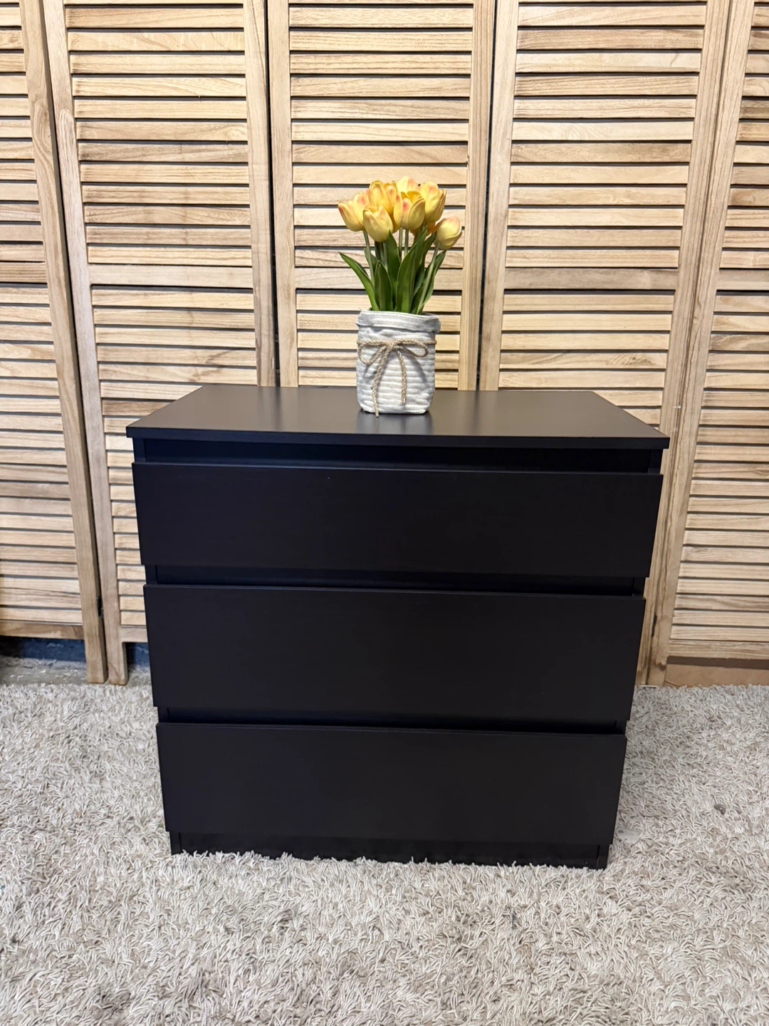 Black 3-Drawer Dresser