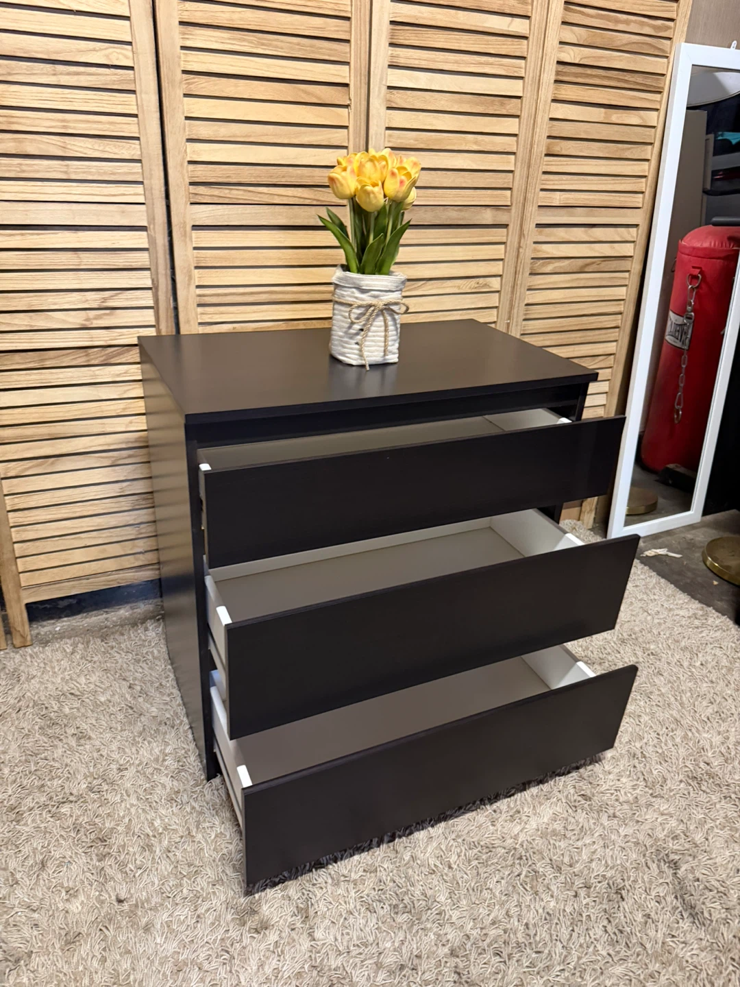 Black 3-Drawer Dresser - photo 4