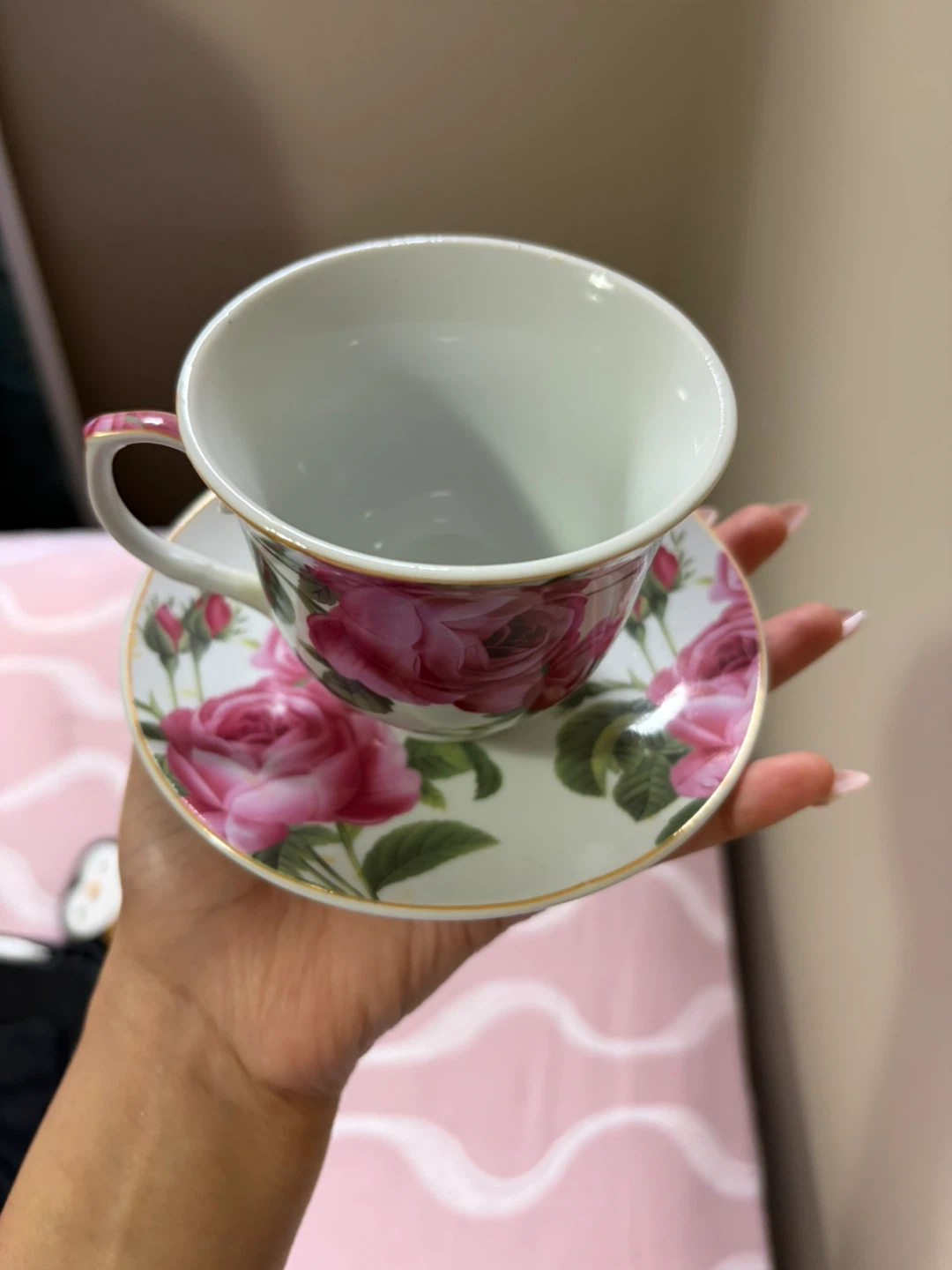 Floral Teacup and Saucer Set - photo 2