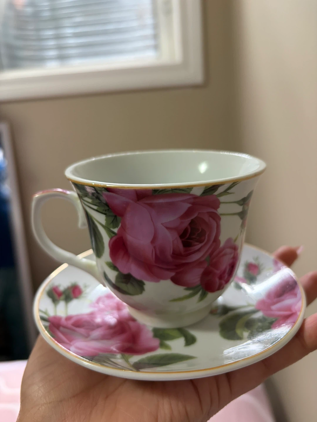 Floral Teacup and Saucer Set