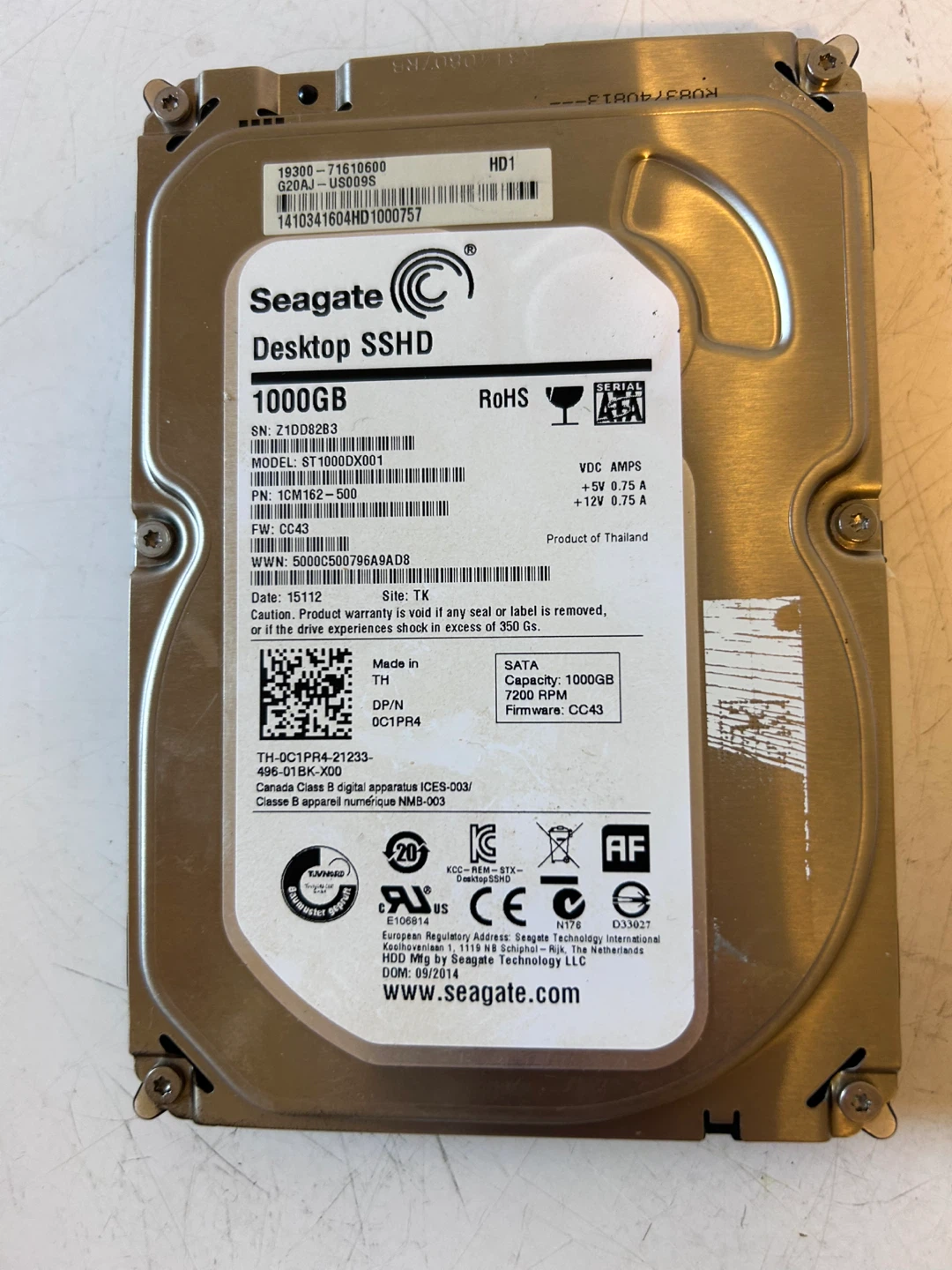 Seagate 1TB Desktop SSHD Hard Drive