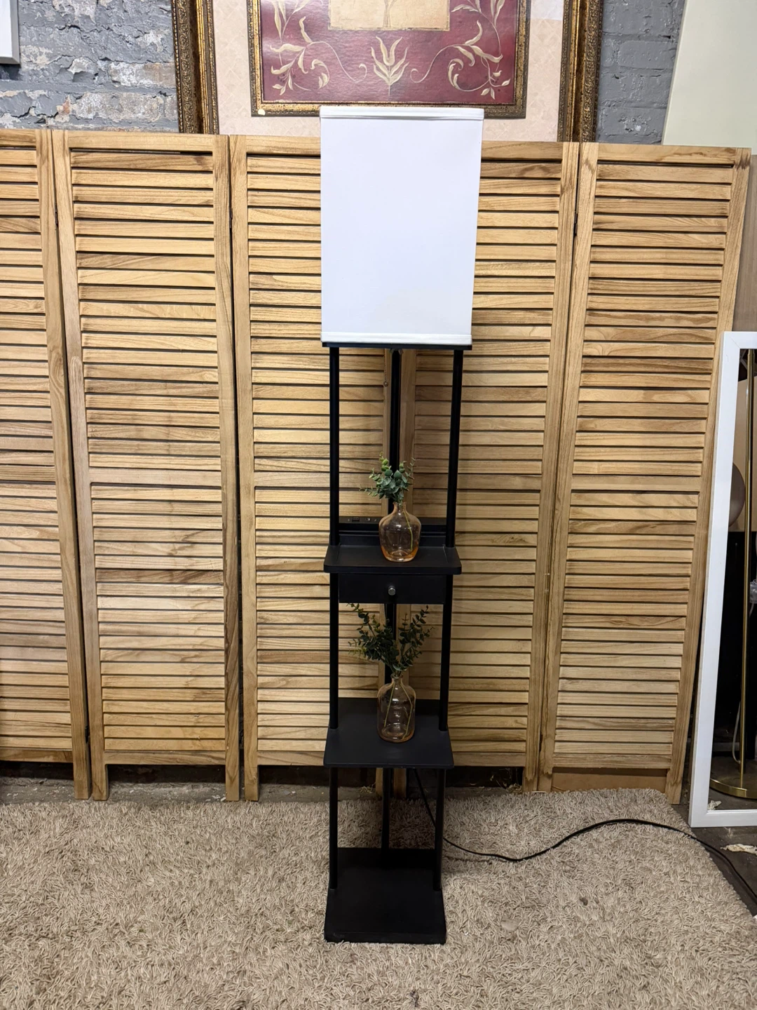 Shelf Floor Lamp with USB Charging Port - photo 3
