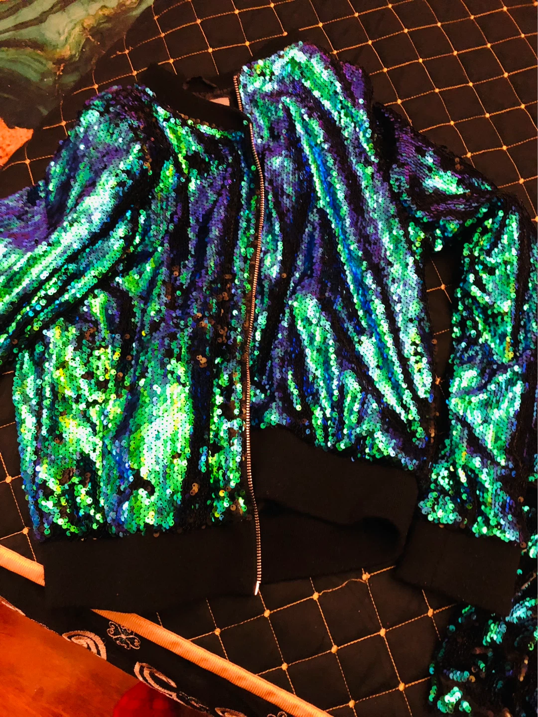 Sequin Bomber Jacket & Dress Set stretchy - photo 4