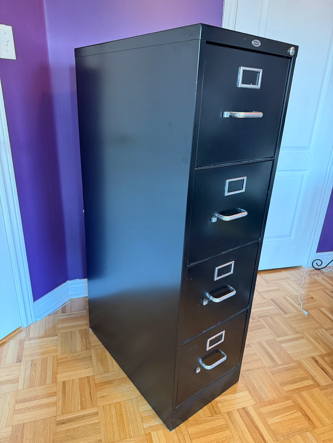 Office Depot 4-Drawer Filing Cabinet - Black - photo 2