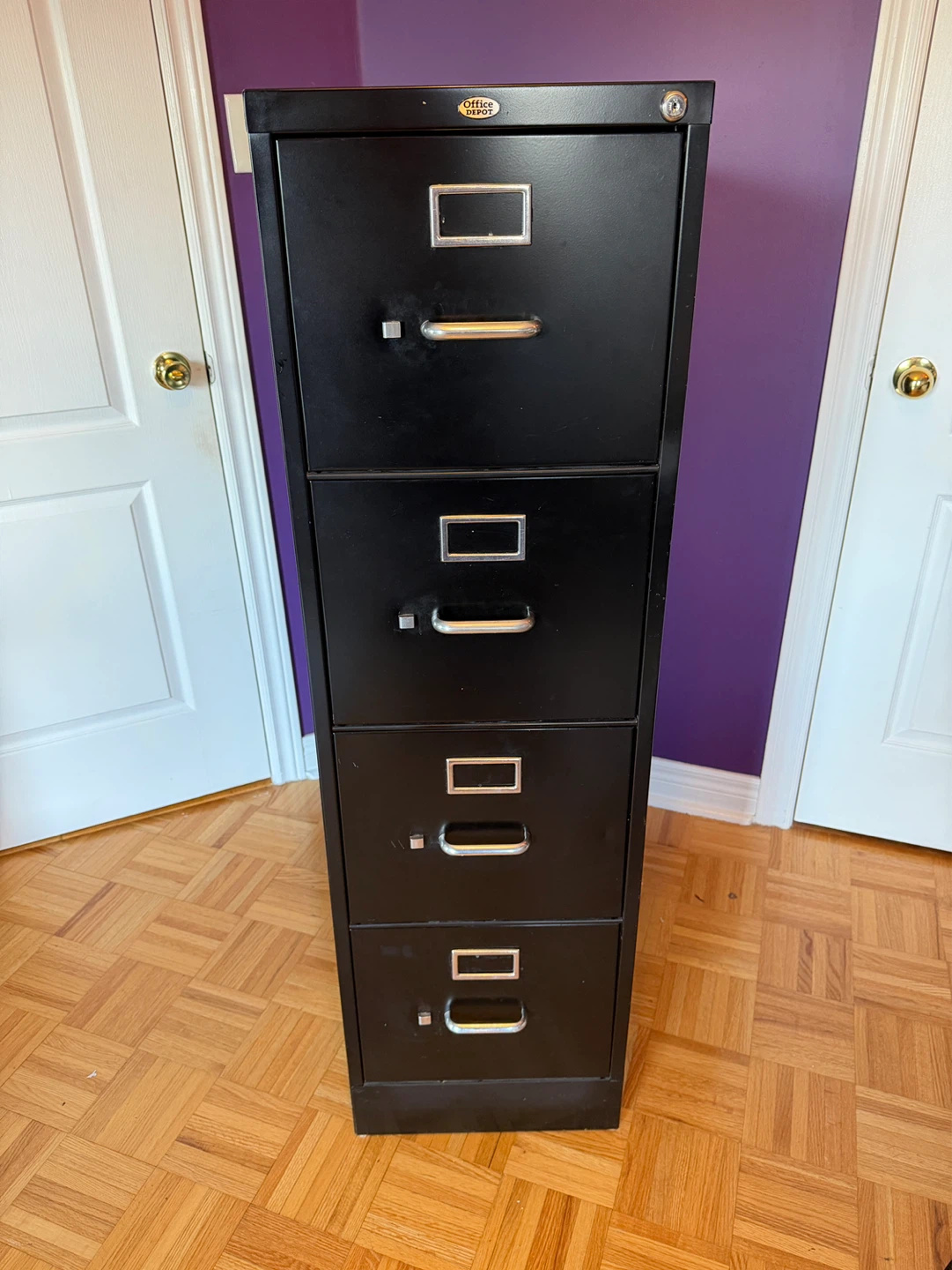 Office Depot 4-Drawer Filing Cabinet - Black