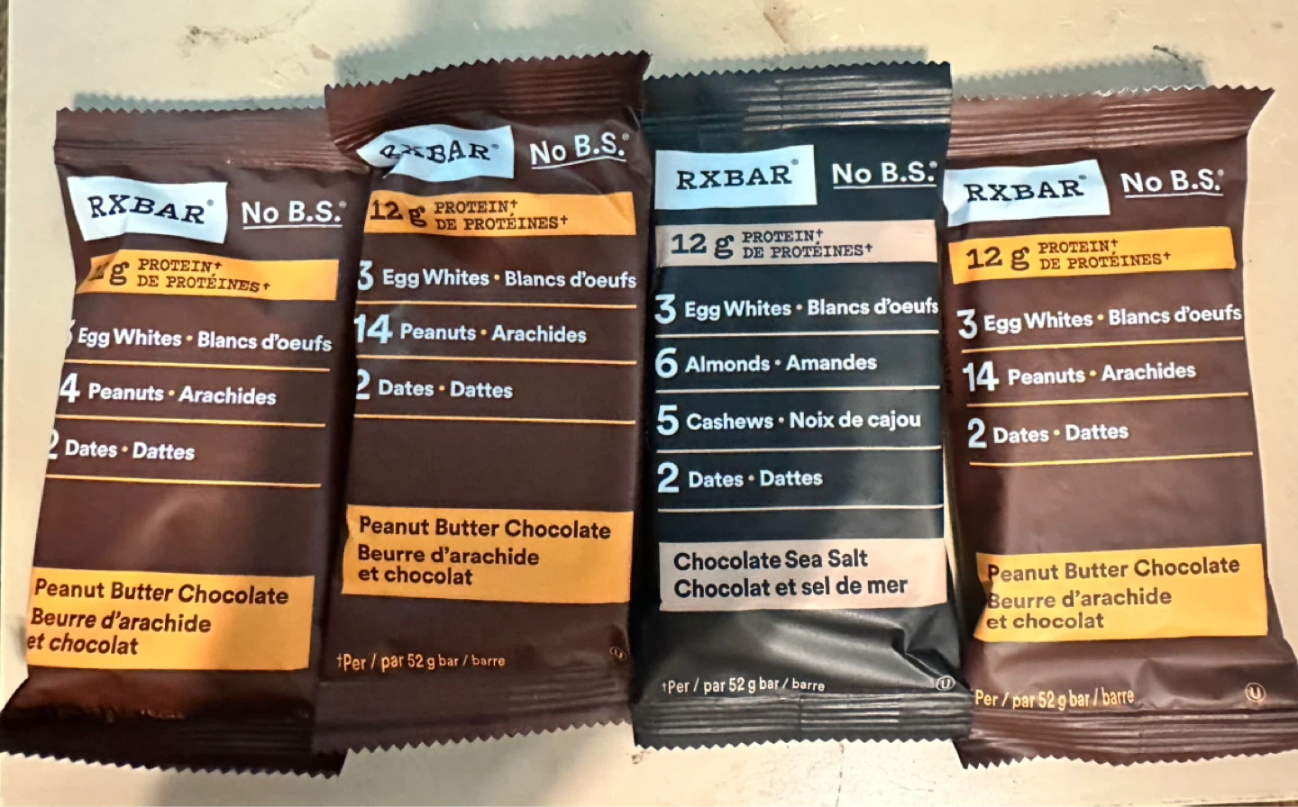 RXBAR Protein Bars - Peanut Butter Chocolate & Choc sea salt