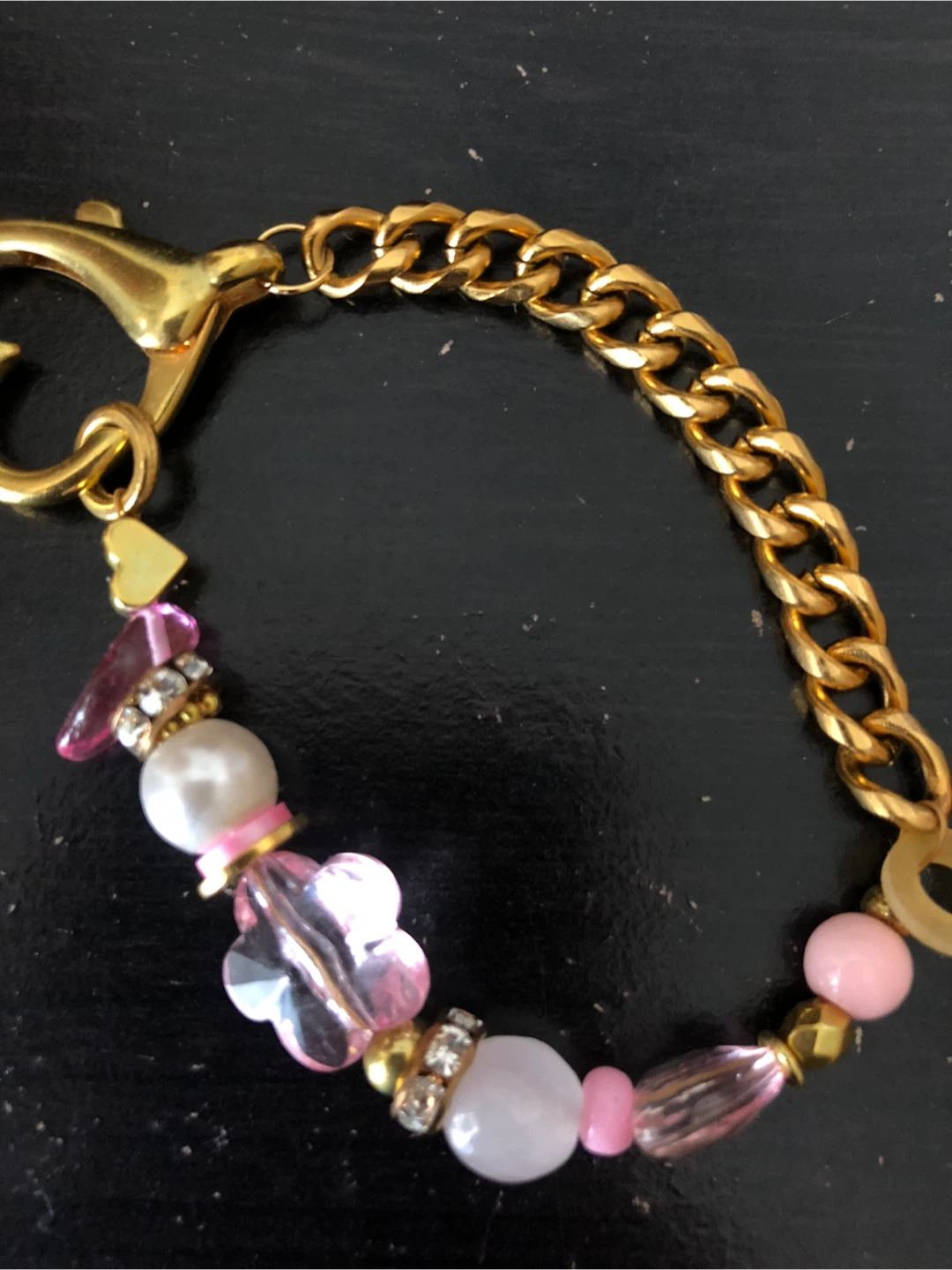 Gold Tone Charm with Lobster Clasp