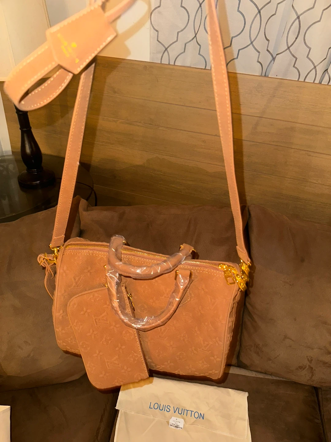 Louis Vuitton Speedy 20 Suede Monogram Bag