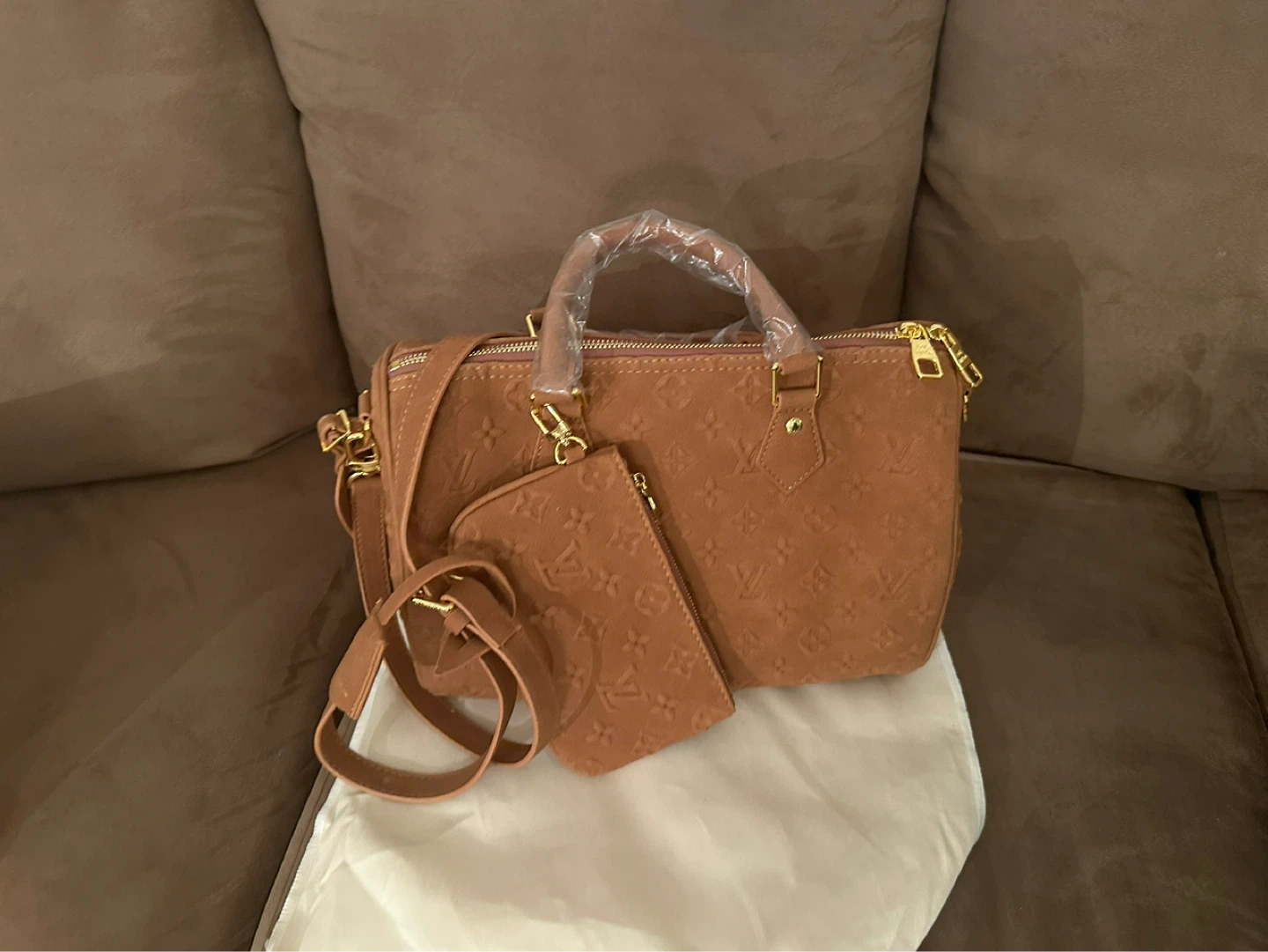 Louis Vuitton Speedy 20 Suede Monogram Bag - photo 4