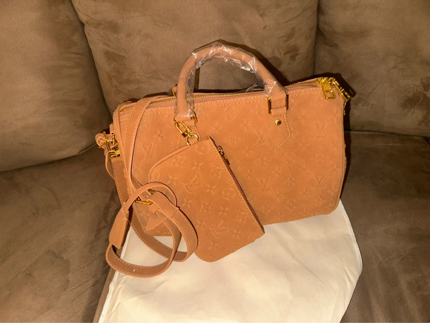 Louis Vuitton Speedy 20 Suede Monogram Bag - photo 3