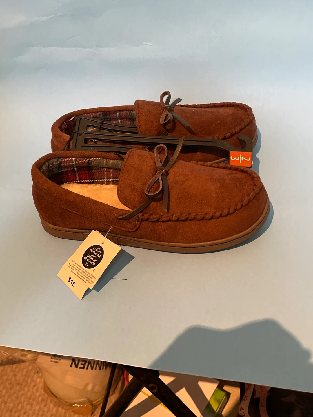George Toddler Brown Suede Moccasin Slippers Size L (2-3) - photo 3