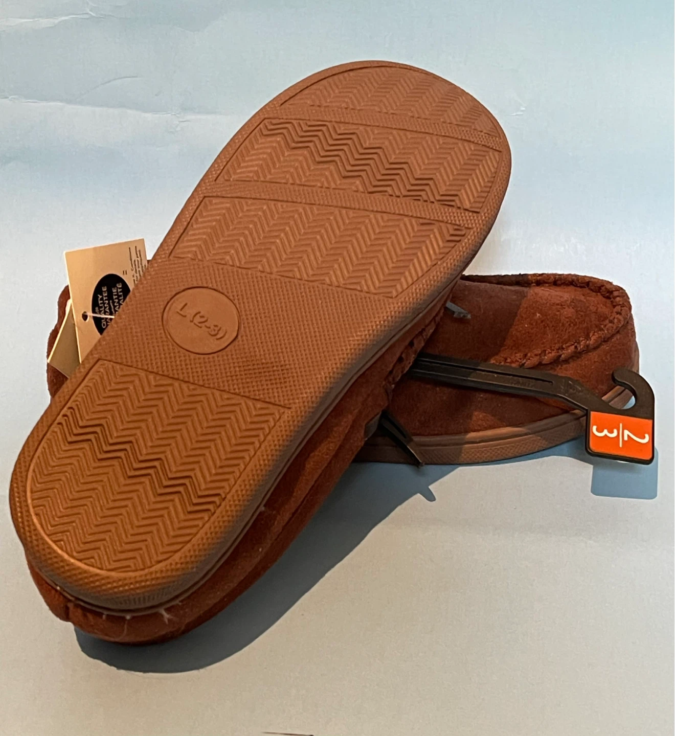 George Toddler Brown Suede Moccasin Slippers Size L (2-3) - photo 2