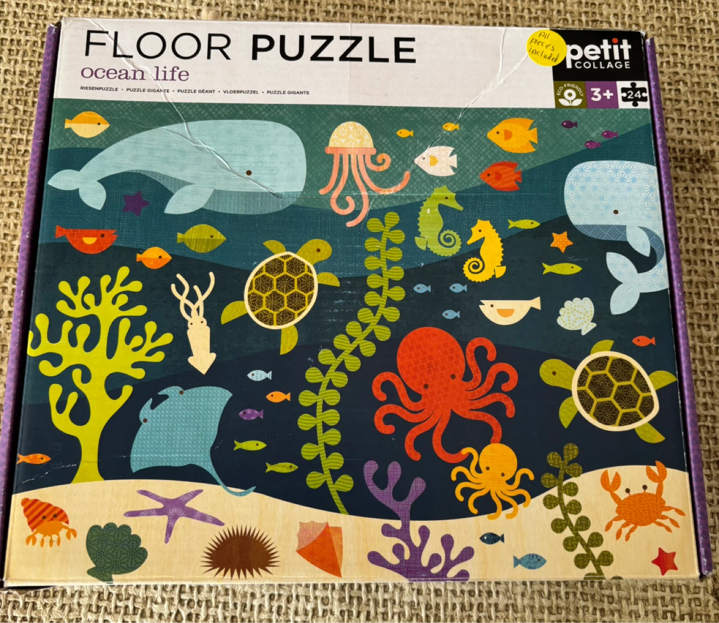 Petit Collage Floor Puzzle - Ocean Life 18x24