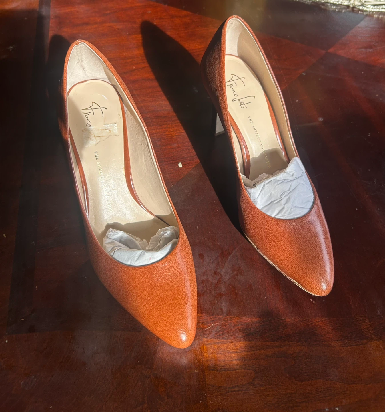 Franco Sarto Women's Brown Leather Heels - photo 2