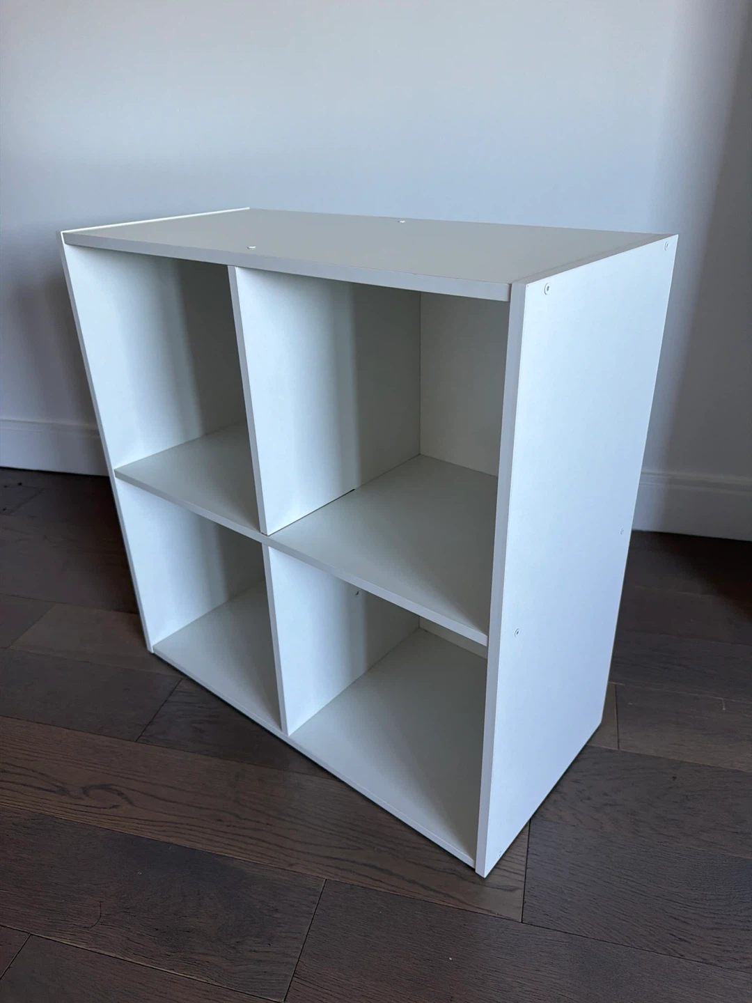 White 4-Cube Storage Organizer Shelf