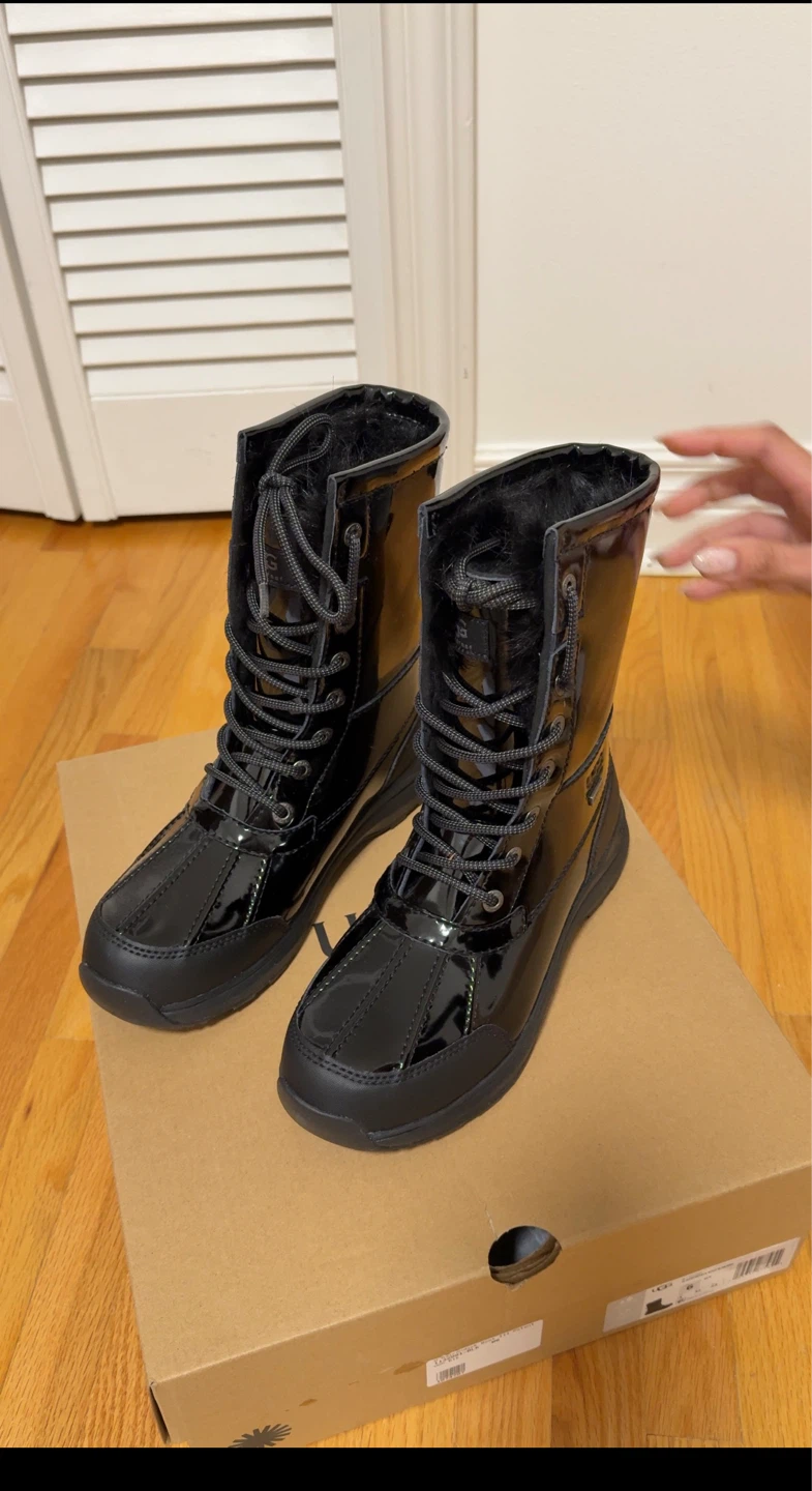 UGG Black Patent Winter Boots