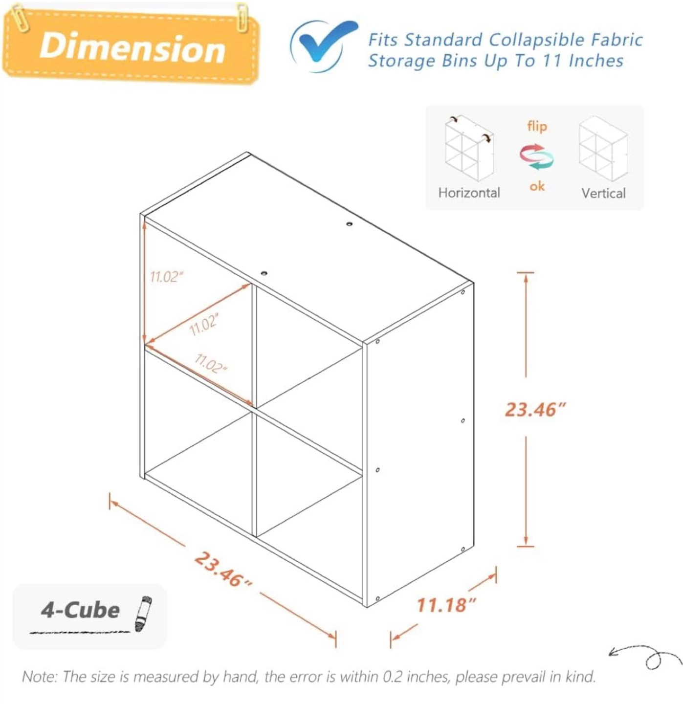 White 4-Cube Storage Organizer Shelf - photo 2