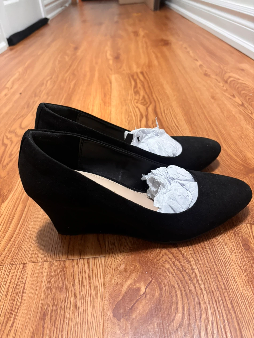 Black Wedge Heels