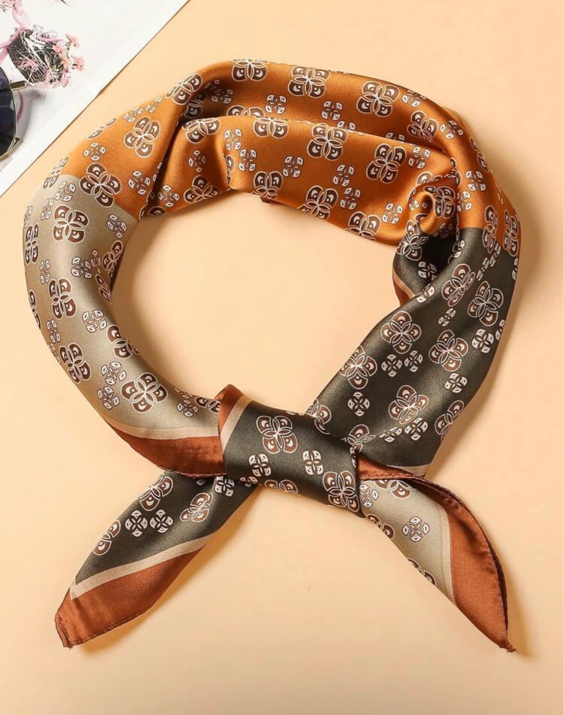 Printed Silk Scarf - 70cm Square - photo 2