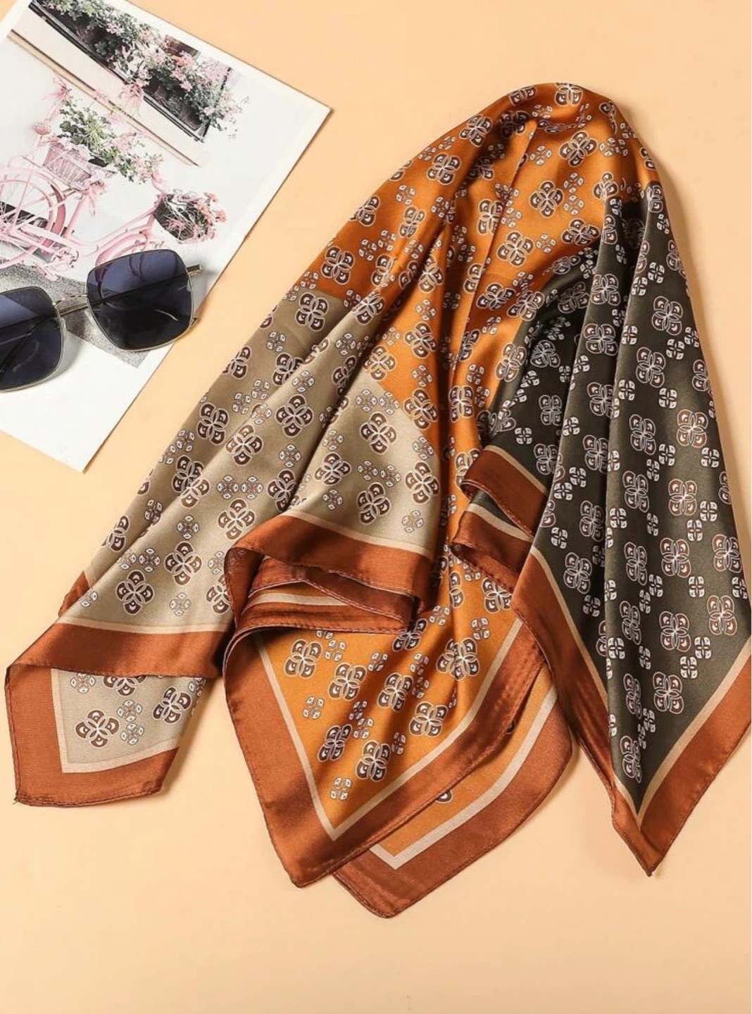 Printed Silk Scarf - 70cm Square