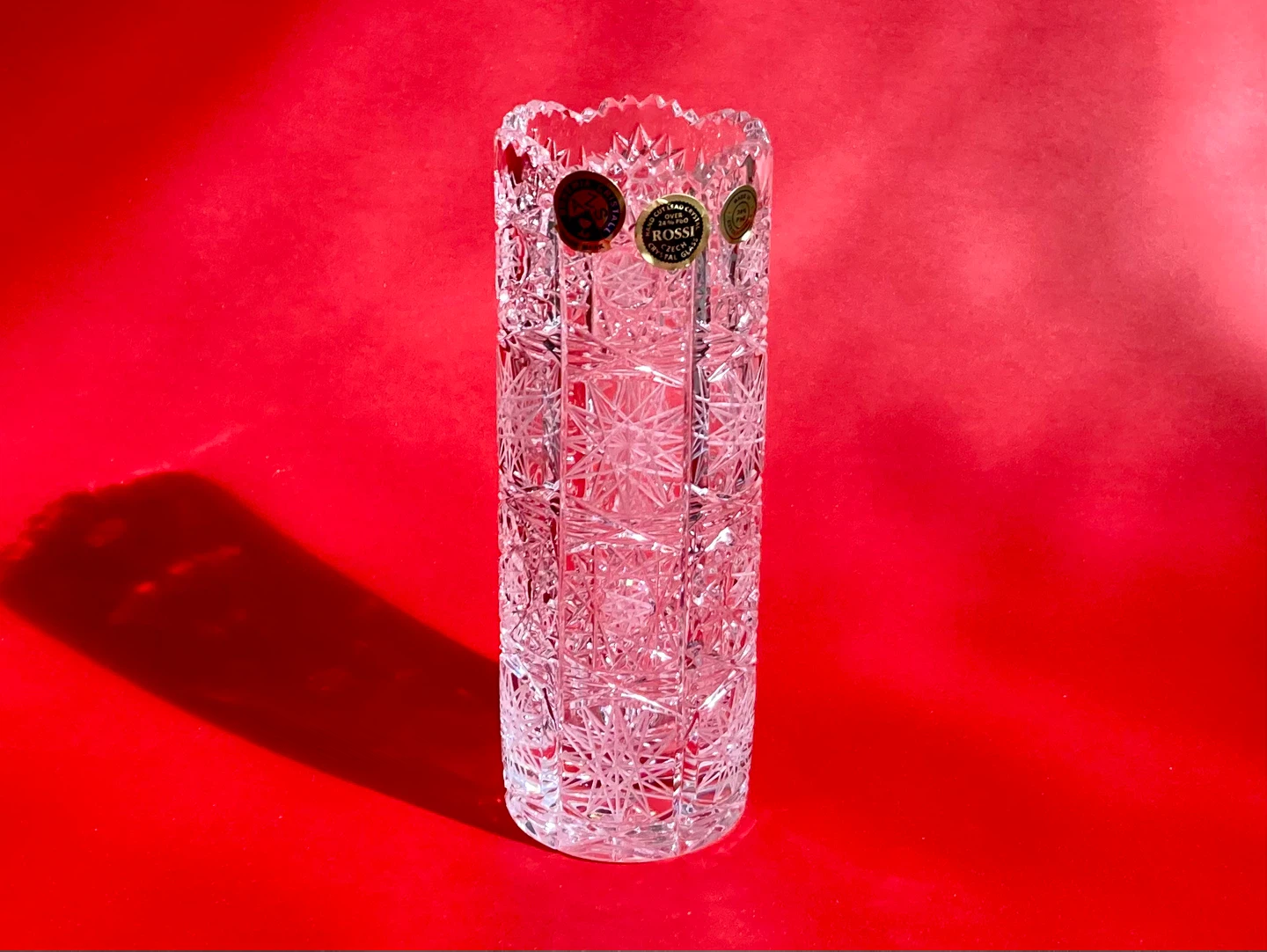 Vintage Czech Bohemia Crystal Vase