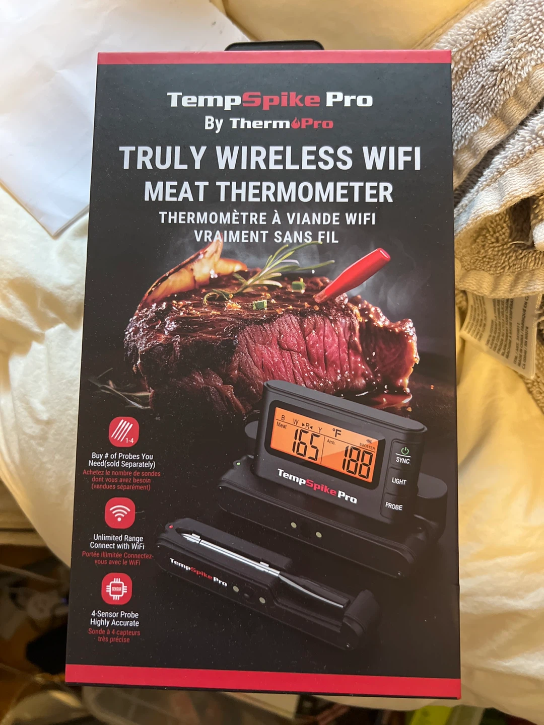 ThermoPro TempSpike Pro Truly Wireless WiFi Meat Thermometer