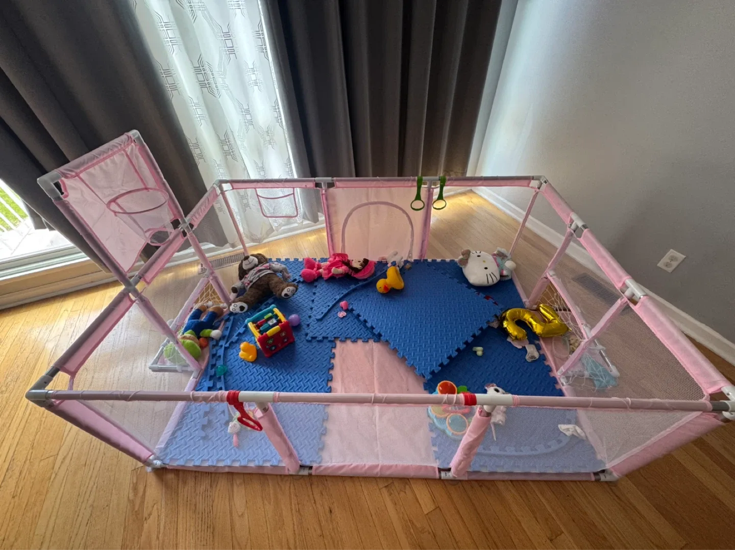 HioHa Extra Large Playpen for Babies & Toddlers - Pink