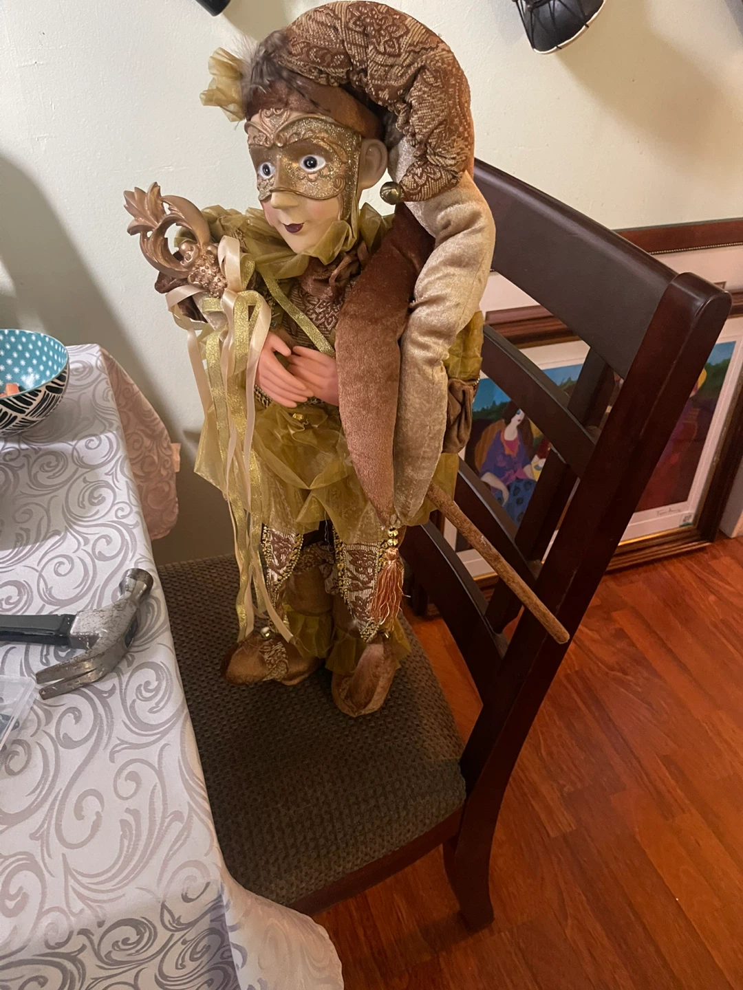 Jester Doll with Mask and Ornament - photo 2