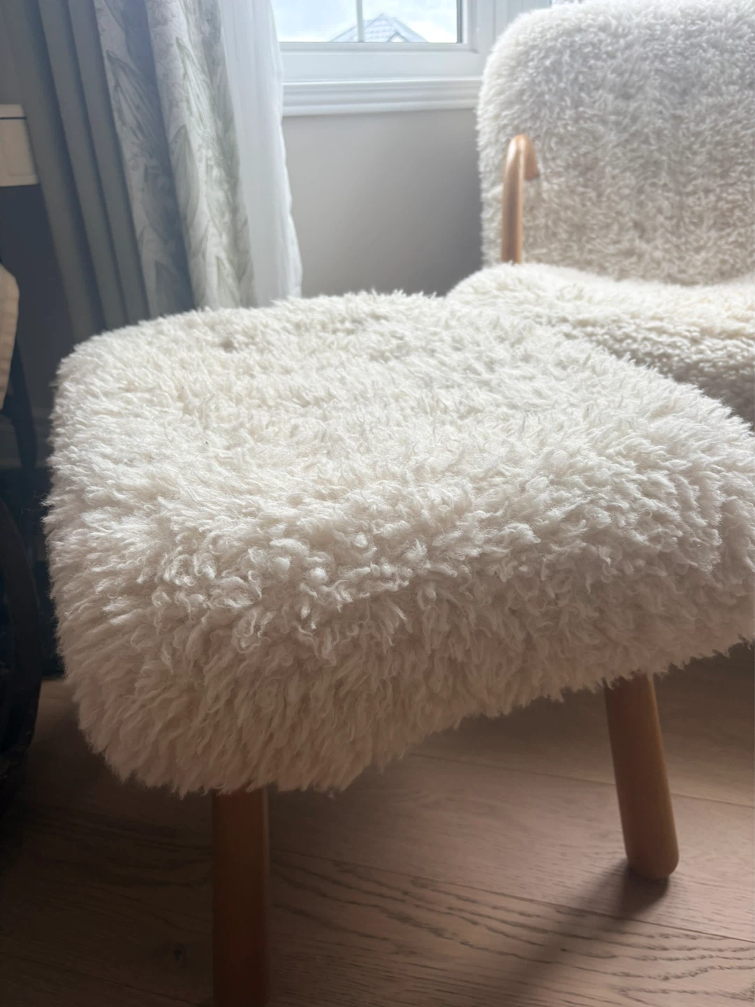 Fluffy Armchair and Ottoman Set - photo 3