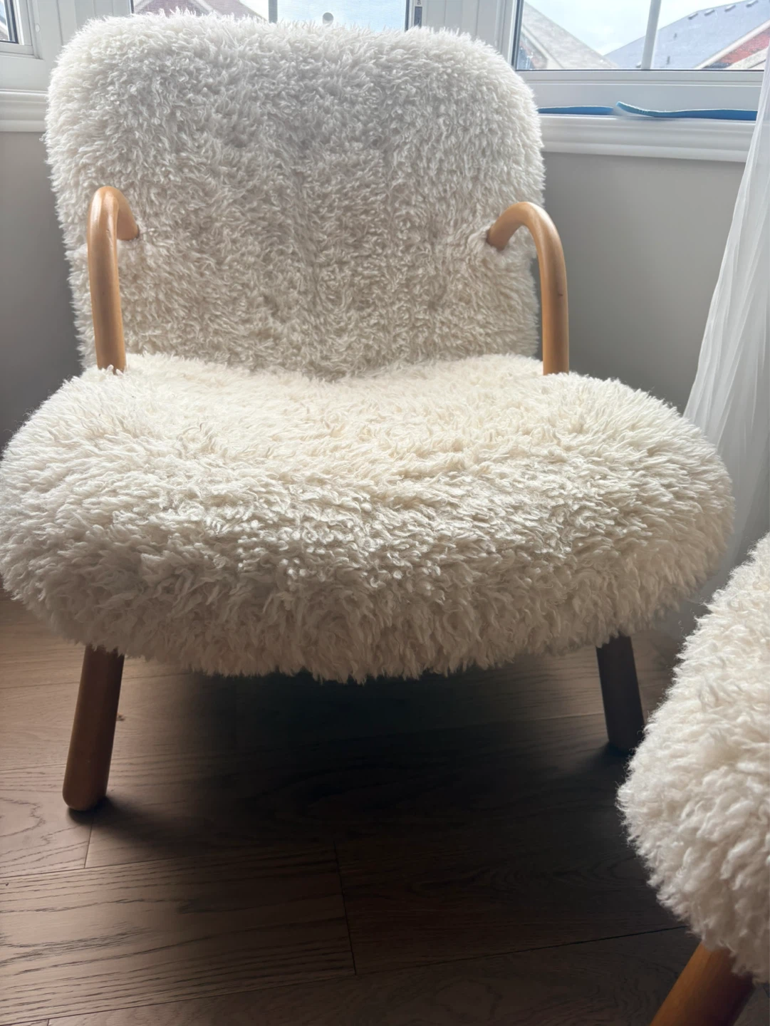 Fluffy Armchair and Ottoman Set - photo 2
